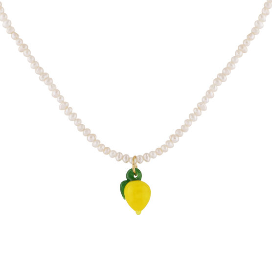 Freshwater pearl lemon necklace